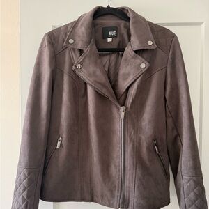 Kut from the Kloth Taupe Faux Suede Jacket